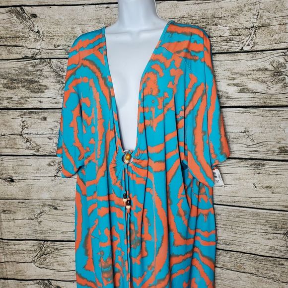 Ashley Stewart Printed Bead Embellished Jumpsuit Size 30/32W NWT - Picture 6 of 14